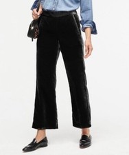 J Crew Peyton Pull-on Pant Black Velvet 12 Tall New With Tags AT577