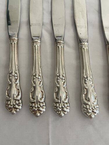 11 Reed & Barton Tiger Lily Dinner Knives Festivity Silverplate Bright Shiny - Picture 3 of 12