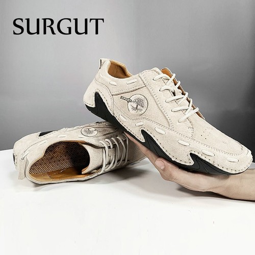 Men's Casual Shoes Driving Shoes Lace Up Sneakers Breathable Walking Shoes - Picture 5 of 21