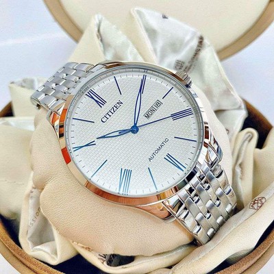 Citizen NH8350-59B Men Automatic Stainless Steel Analog White Day Date  Watch | eBay