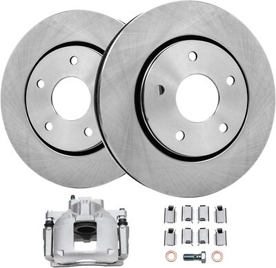 302mm Front Disc Rotors + Right Brake Caliper for 2009 - 2011 2012 Dodge Journey