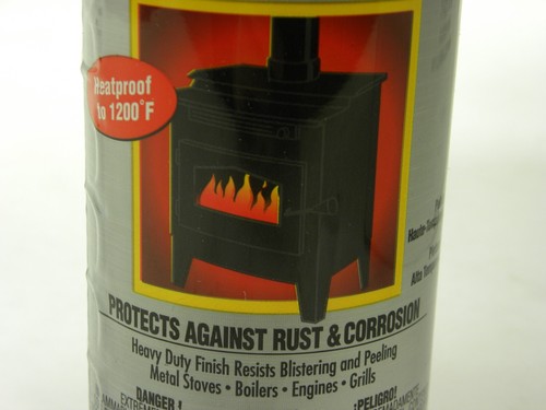High Temperature Stove Chimney Fireplace Spray Paint 11 oz Can Aluminum Grey - Picture 6 of 6