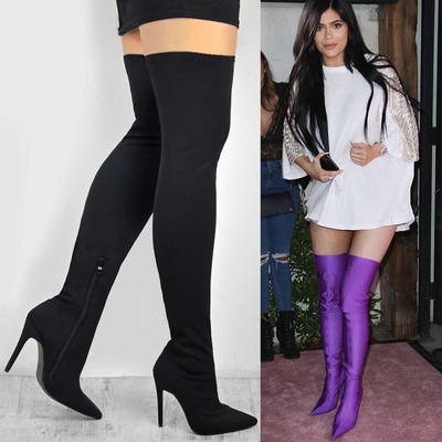 fitted thigh boots