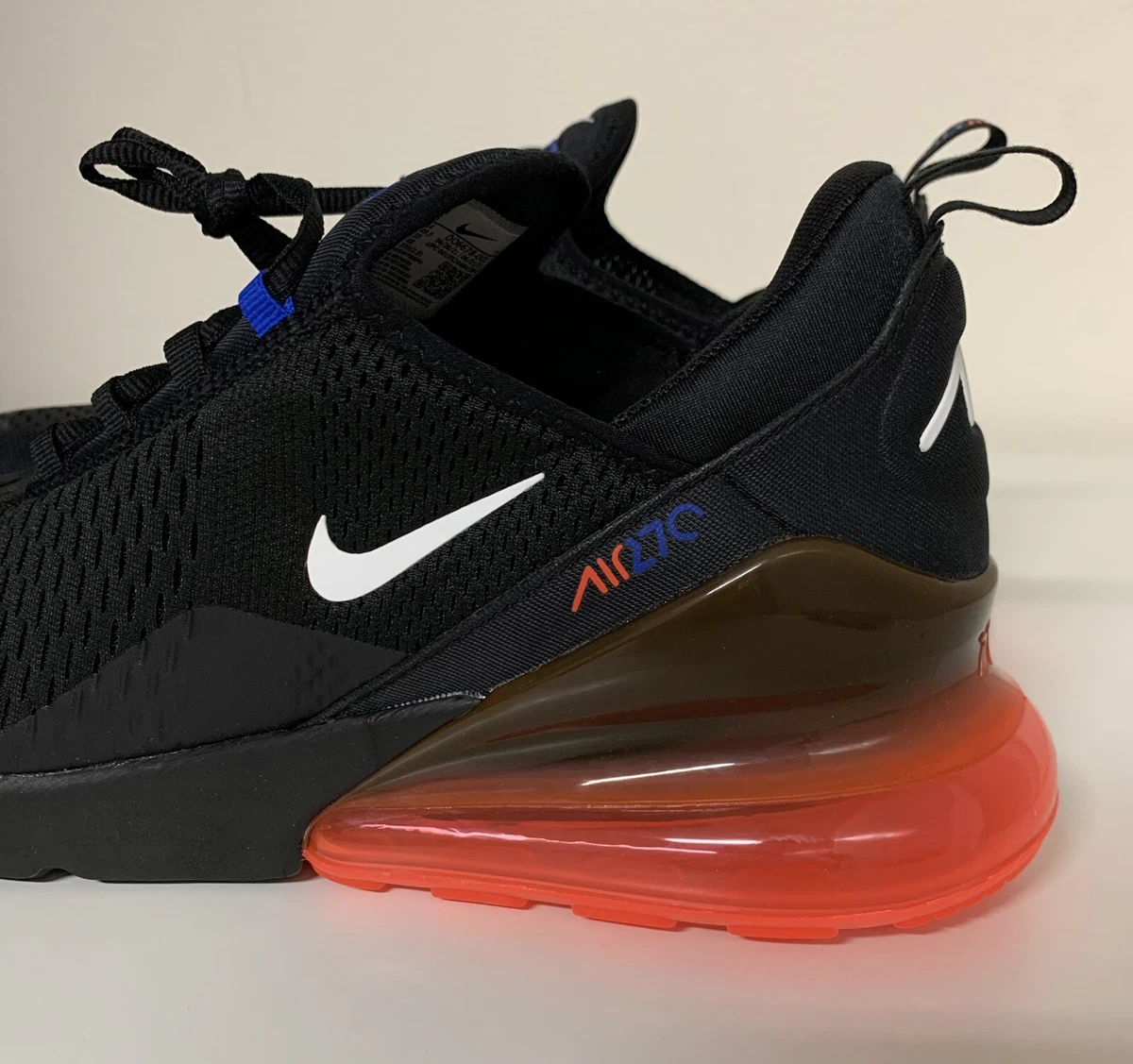 Nike 270 black and blue mens cheap