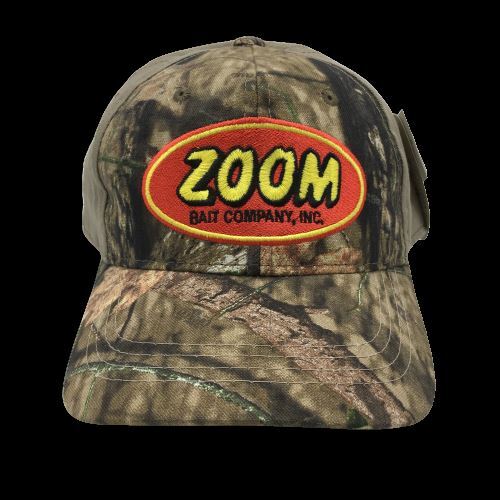 Zoom Bait Co. Adjustable Fishing Hat Khaki and Camo Mens OSFM Outdoor Cap NEW