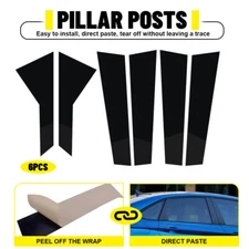 For 2019-2021 Volkswagen Jetta Door Pillar Post Trim Gloss Black Car Accessories