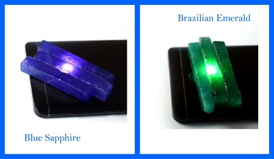360 Ct/6 Pcs Natural Brazilian Emerald & Blue Sapphire Slice Rough Lot AD569