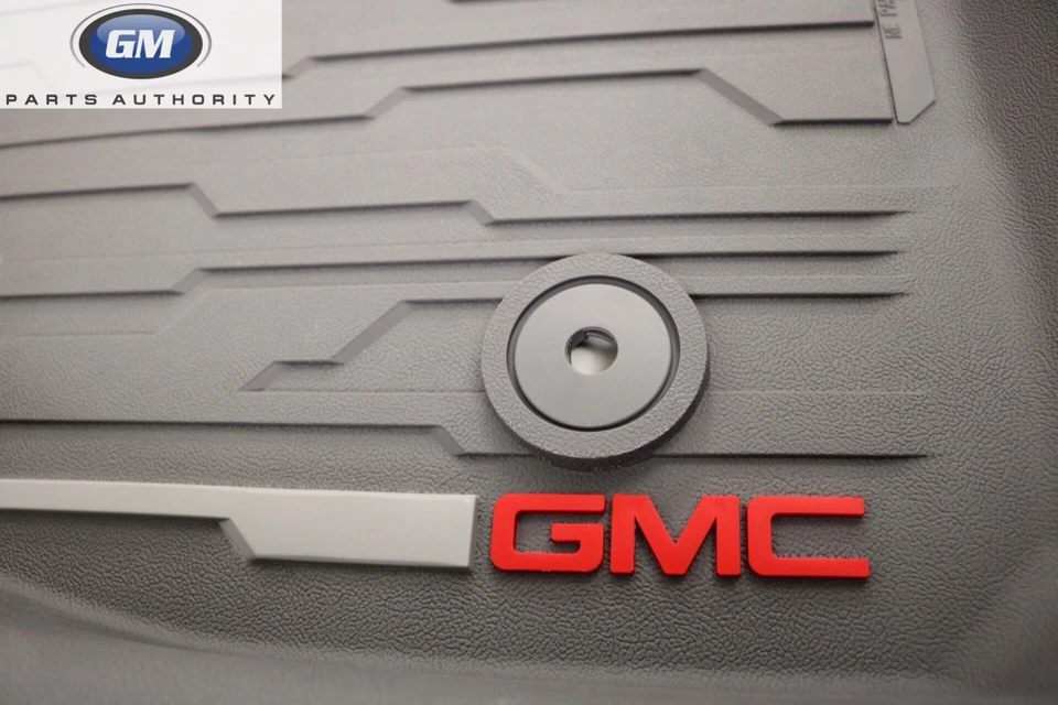 GMC Acadia 2017-2022 equipamiento revestimiento de piso gris ceniza oscuro delantero y trasero genuino GM Foto 4 de 4