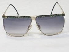 Vintage Sunglasses By Marcolin Green/gold Frames, Gradient Lenses. Mod 7032
