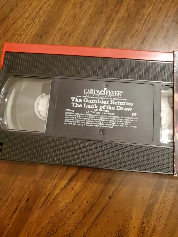 The Gambler Returns The Luck Of The Draw VHS Movie Used Kenny Rogers Reba Foto 3 de 3