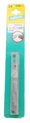   Wolfcraft   5 x 9mm Cuttermesser Teppichmesser Ersatzklingen 4180000 NEU  
