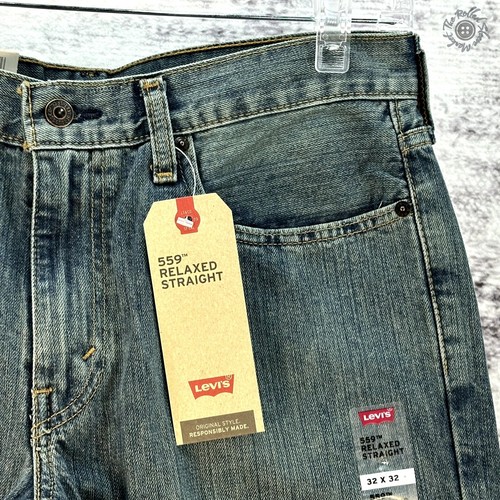 NWT - Levi's 559 Relaxed Straight Blue Jeans - Men's 32x32 - Picture 3 of 18