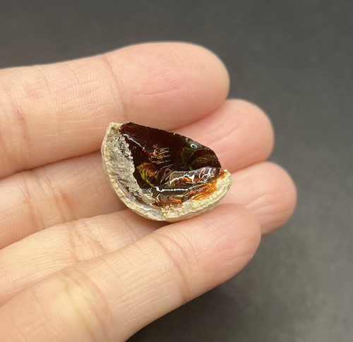 ¡Ópalo Shewa genuino de África! HERMOSO de aproximadamente 1 pulgada de largo de 6,1 g - Imagen 5 de 11