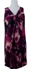 Ann Taylor LOFT~Woman Size 6 Petite~Purple/Burgundy Floral Print Sheath Dress.