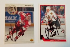 Jeff Shantz TWO AUTOGRAPHED CARDS Upper Deck Chicago Blackhawks Team Canada RC