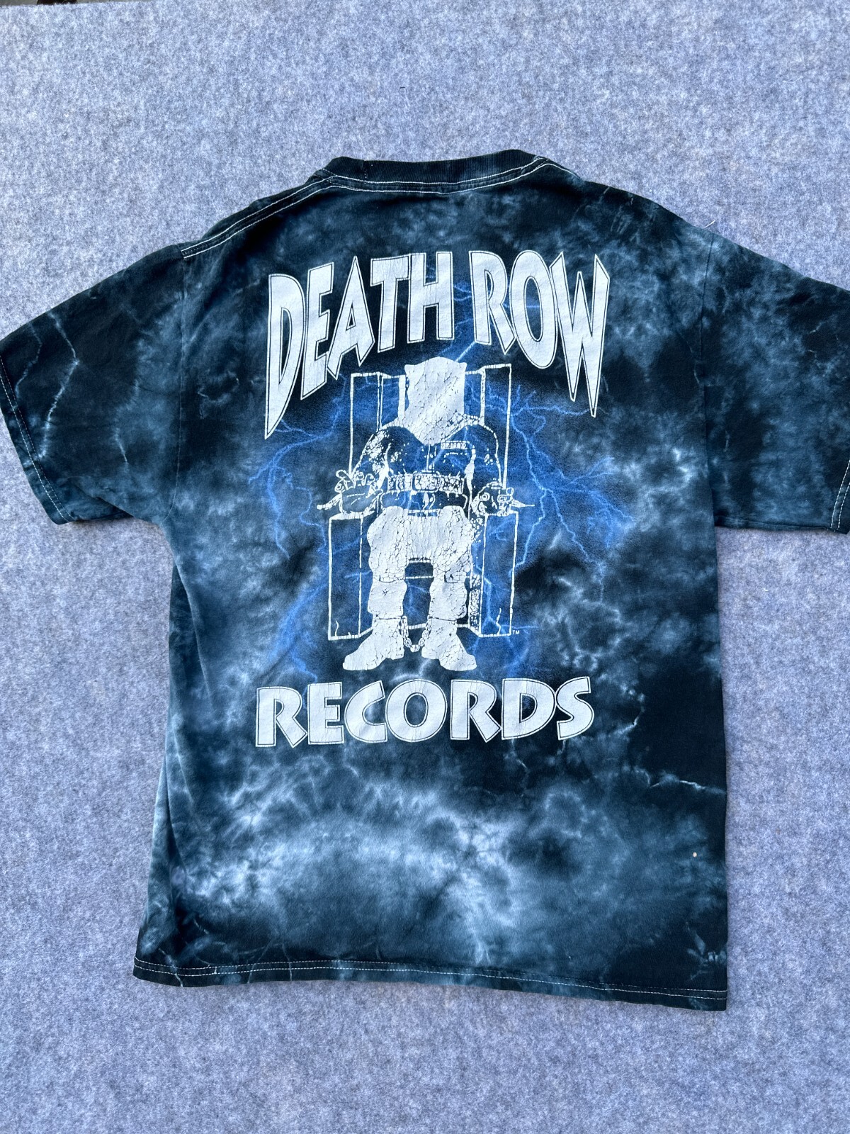FILA Camicia uomo Ripple Junction M grigia tie dye Death Row Records maglia girocollo
