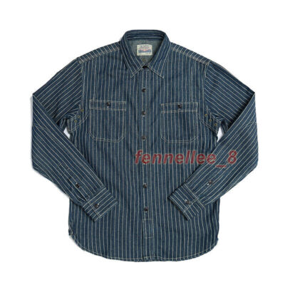NON STOCK Work Shirt WABASH Railroad Shirt Denim Stripe Shirt Coat Casual Top