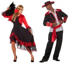 Flamenco Kostüm Kleid Damen Stierkämpfer Matador Spanierin Herren Spanier Torero