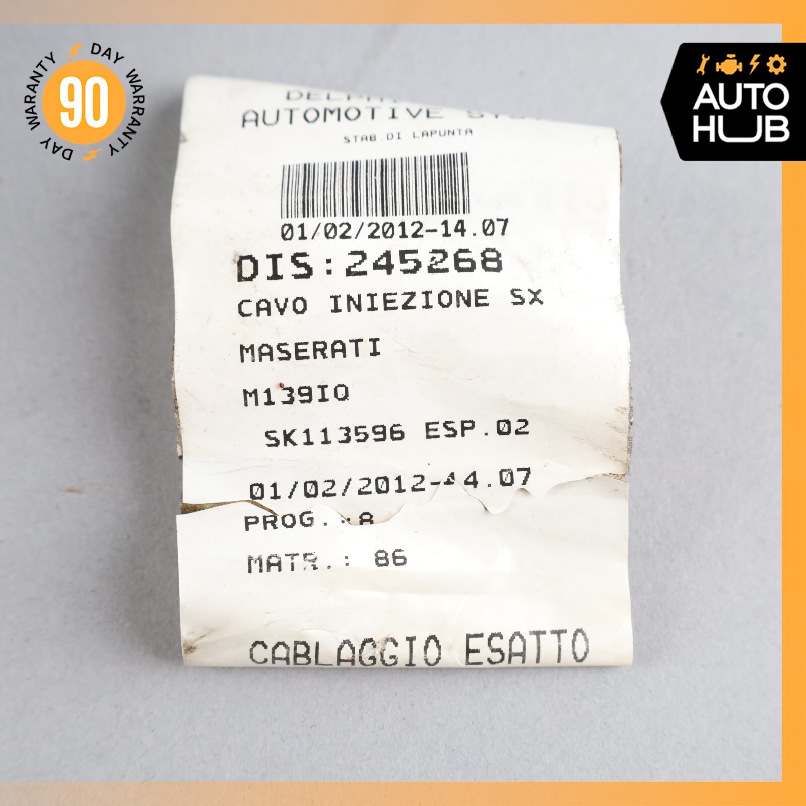 09-19 Maserati Quattroporte 4.7L Fuel Injector Injection Wiring Harness OEM 68k