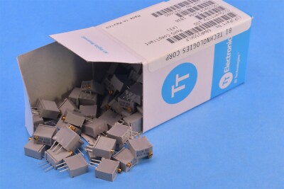 100 TT Electronics 12-Turn 250 Kilohm Audio Trimmer Resistors 500mW