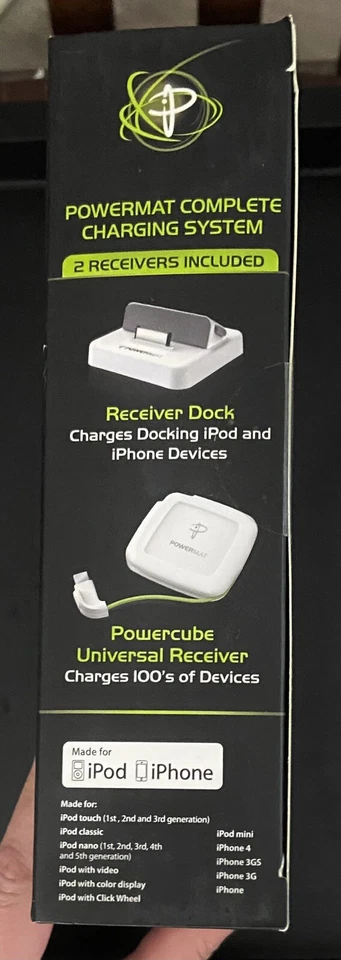 Alfombrilla de carga inalámbrica PowerMat PMM-2PB-B32, PowerCube con puntas y base Apple Foto 4 de 4