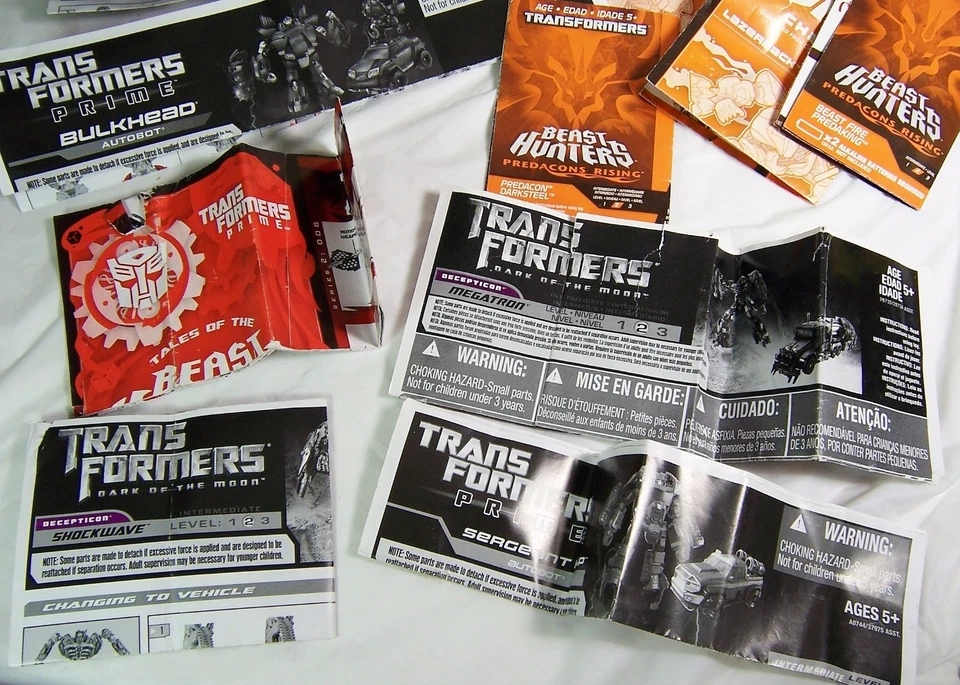 Transformers Instructions 2012 Bulkhead Autobot,Grimwing,Beast Fire,Lazerback - Image 2 of 3