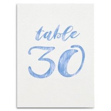 30PCS Blue Wedding Table Number Cards 5x7 Inch Double Sided Reception Sign Set