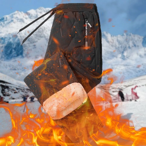 Men Athletic Pant Thermal Winter Warm Fleece Pants Thick Sherpa Lined Sweatpants - Picture 5 of 17