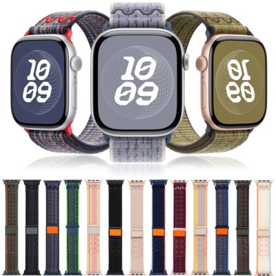 Nylon Sport Loop Strap for Apple Watch 11 10 SE 44/45/42/46
