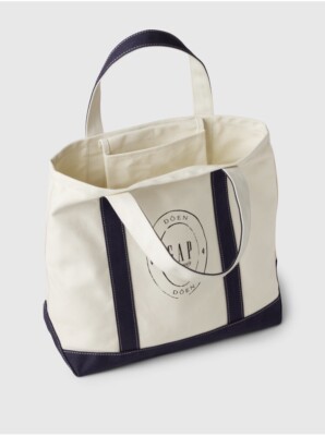 Gap X DOEN Logo Tote Bag (474278) Smooth Cotton Canvas With