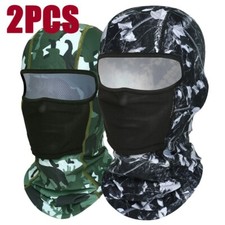 2PCS Balaclava Breathable UV Protection Full Face Mask Outdoor Hunting Hood