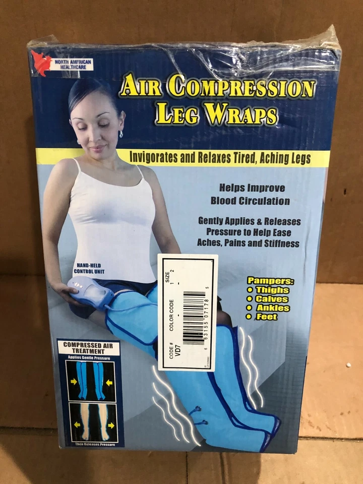 North American Healthcare JB5462 Compresión de Aire Masajeador de Piernas Relajante Muscular Nuevo Foto 2 de 4