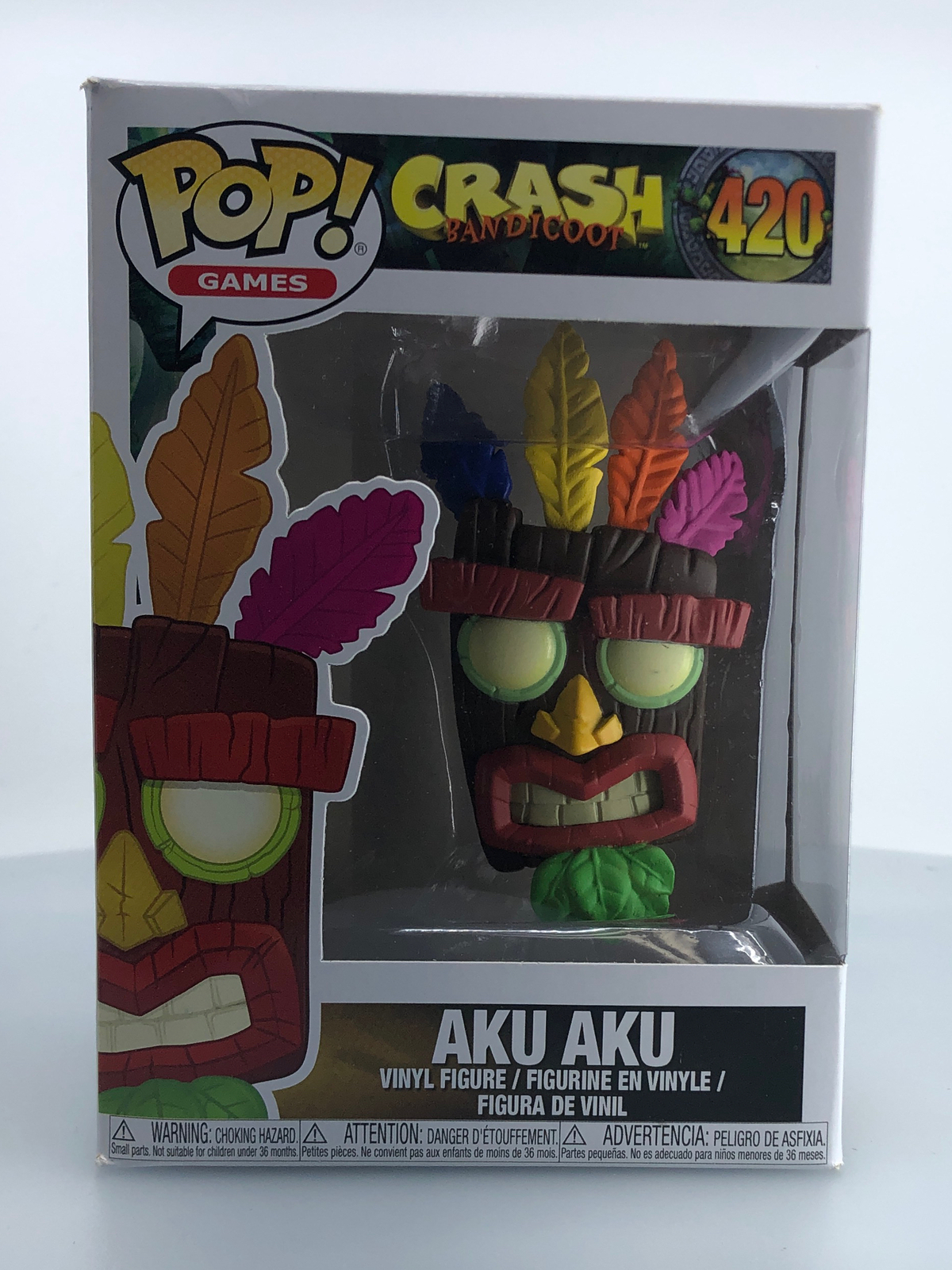 Funko Pop! Games Crash Bandicoot Aku Aku #420 Vinyl Figure Damaged