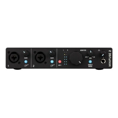 Arturia Minifuse 2 schwarz - Tragbares 2 Kanal USB Audio Interface