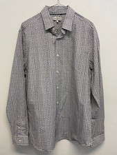JASPER CONRAN MENS PURE COTTON LS SHIRT IN BLACK/WHITE SIZE L BNWOT S117