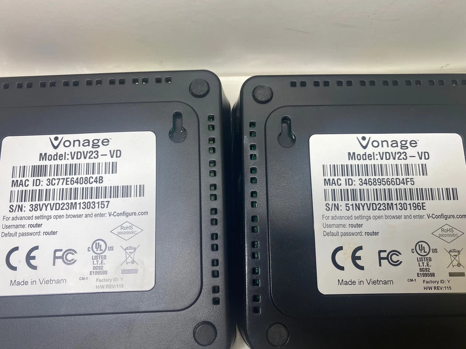 Vonage Router VDV23-VD & VDV22-VD with Power Adapter +Cisco WAP Model VEN401-AT - Image 3 of 4