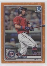 2020 Bowman Chrome Orange Refractor 3/25 Eddie Rosario #52 13iq