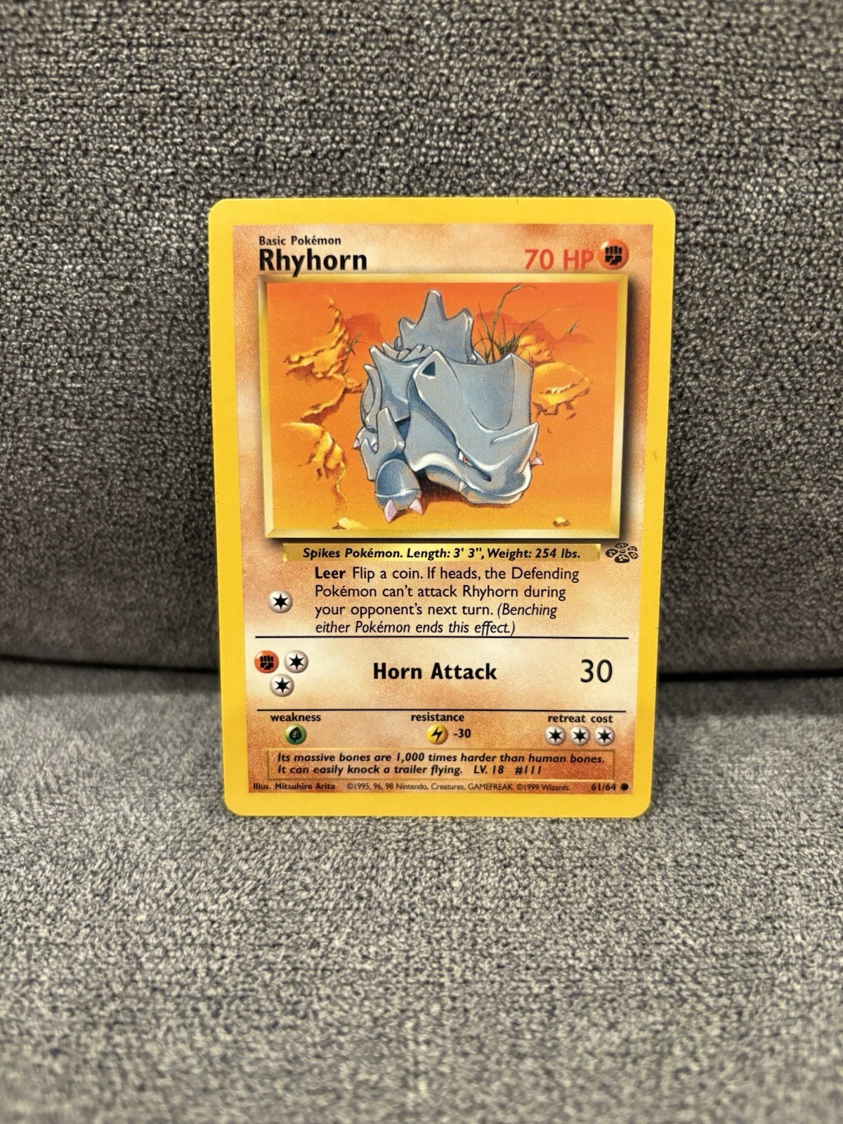 Rhyhorn - 61/64 Jungle Unlimited Common Pokemon - NM