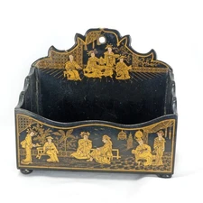 Victorian Japanese Lacquer Hanging Letter Box 19th Century