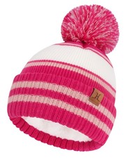 FZ FANTASTIC ZONE Kids Toddler Winter Hat Beanie with Warm One Size, Rose Red