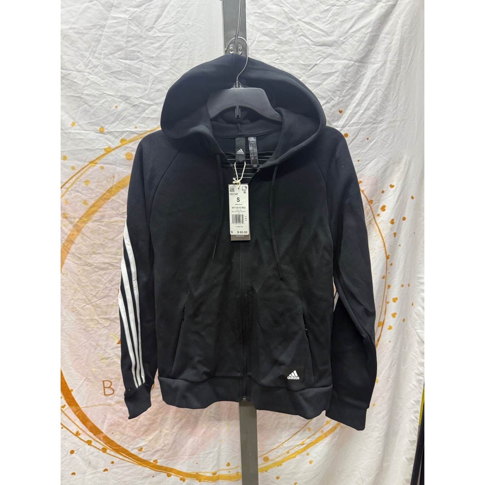 Adidas Women's Sportswear Track Jacket, Small, Black thumbnail 2