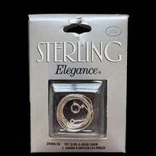STERLING SILVER ELEGANCE 18” Slide A Bead  CHAIN .925 NECKLACE NEW IN BOX ch19