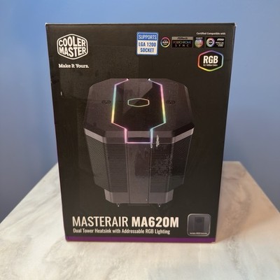 Cooler Master MasterAir MA620M RGB CPU Cooler Dual Tower Heatsink LGA1200 AMD