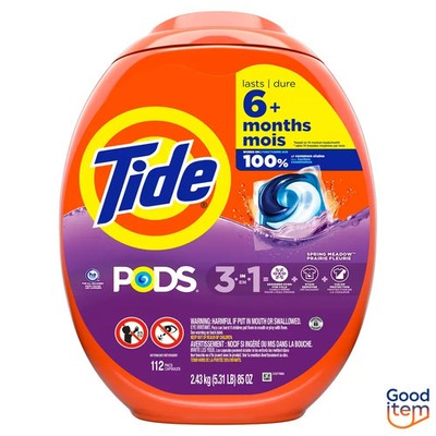 Tide Spring Meadow HE Deep Cleaning Concentrated Laundry Detergent Pods 112ct