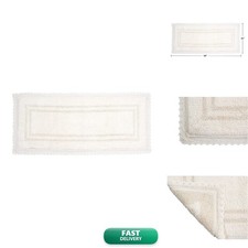 Home Weavers Opulent Bathmat Collection Reversible Cotton Bath Rug 21x54 Runner