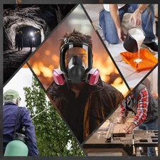 Full Face Respirator Gas Mask: 6800 Reusable Respirator Mask with Filters 609...