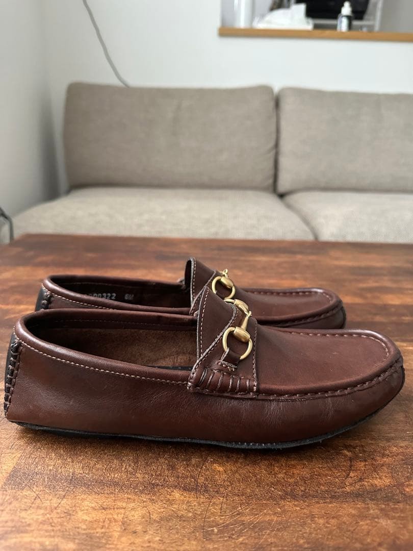 GUCCI Women's Loafers Horsebit Leather Brown EU36/US6 120234c thumbnail 2