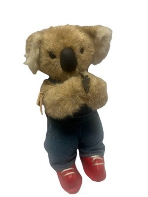 1974 Vintage Koala Me Plush Doll Made In Korea Namjin Grip Hands Jeans Red Boots