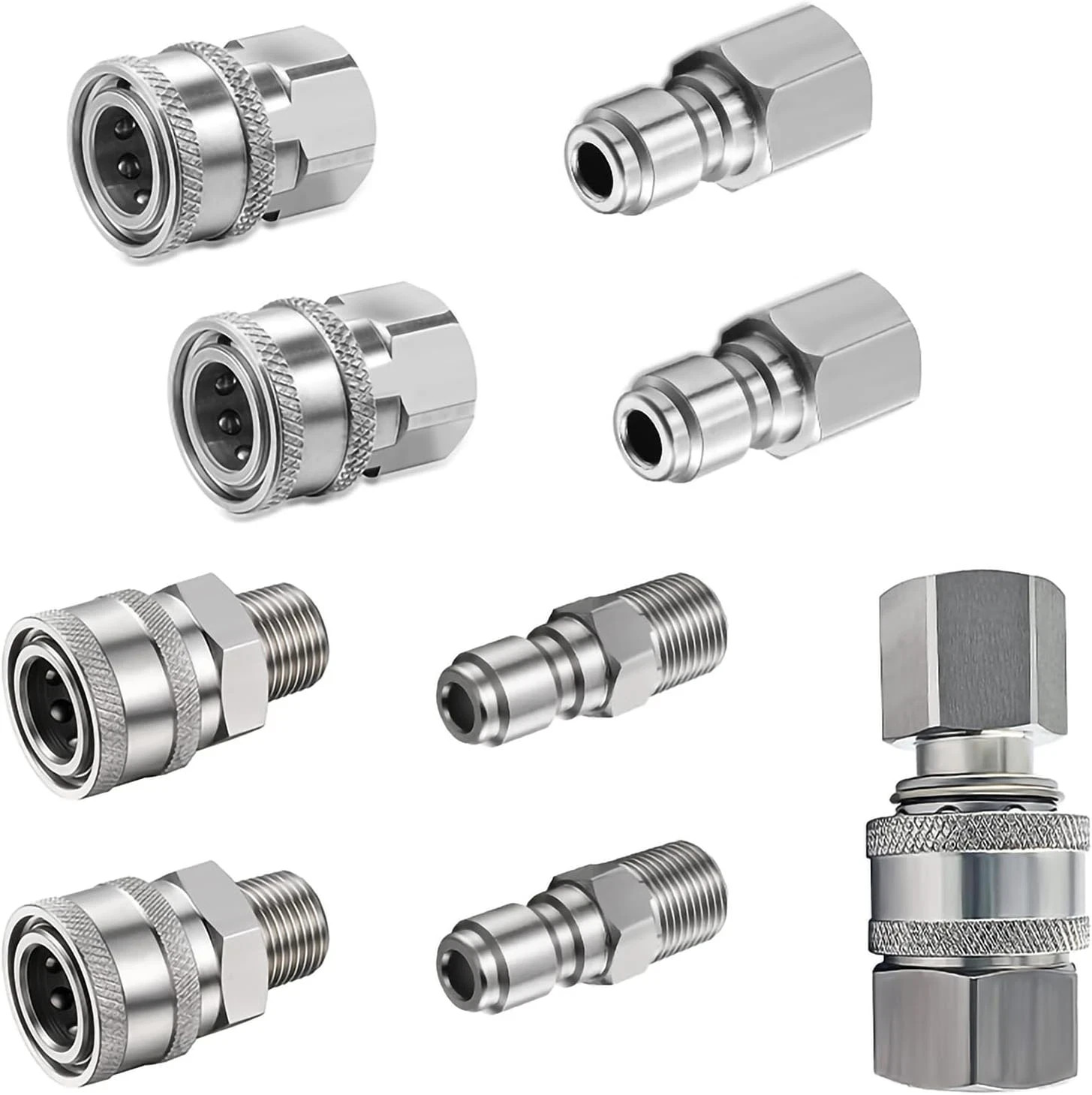 3/8 Quick Connect Fittings,Pressure Washer Quick Connect Kit,Stainless Steel Ada