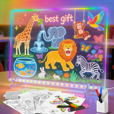 16'' Led Drawing Board for Kids with 8 Colors 6 Modes, Led Note Board with Color